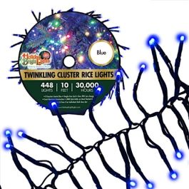 Blue Twinkling Cluster Rice Light Set W/ Controller